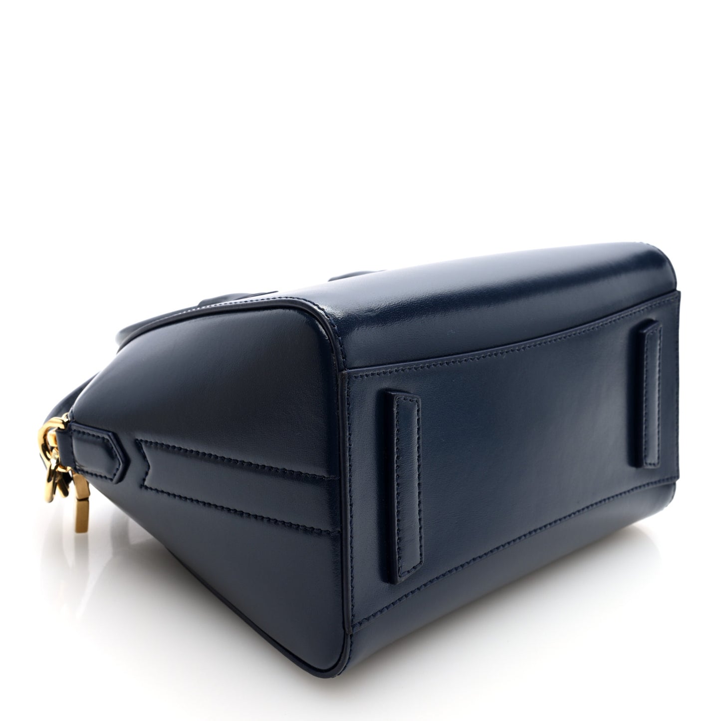 Shiny Lord Calfskin Mini Antigona Navy