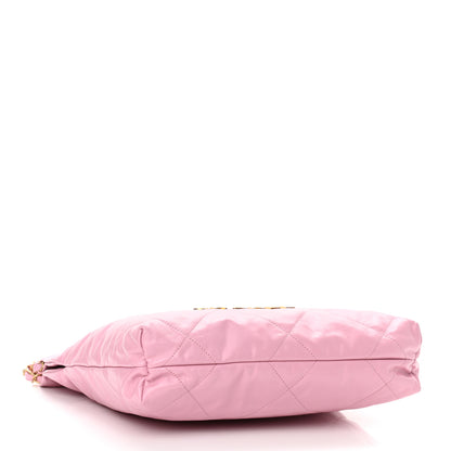 Chanel Shiny Calfskin Quilted Small Chanel 22 Pink 5 of 11