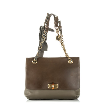 Lanvin Natural Calfskin Medium Happy Brown Olive 1 of 6