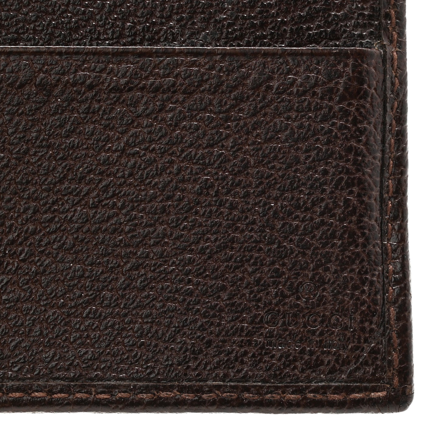 GG Plus Monogram Web Bi-Fold Wallet Dark Brown