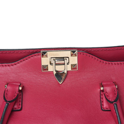 Valentino Garavani Vitello Rockstud Double Handle Tote Cyclamin 12 of 13