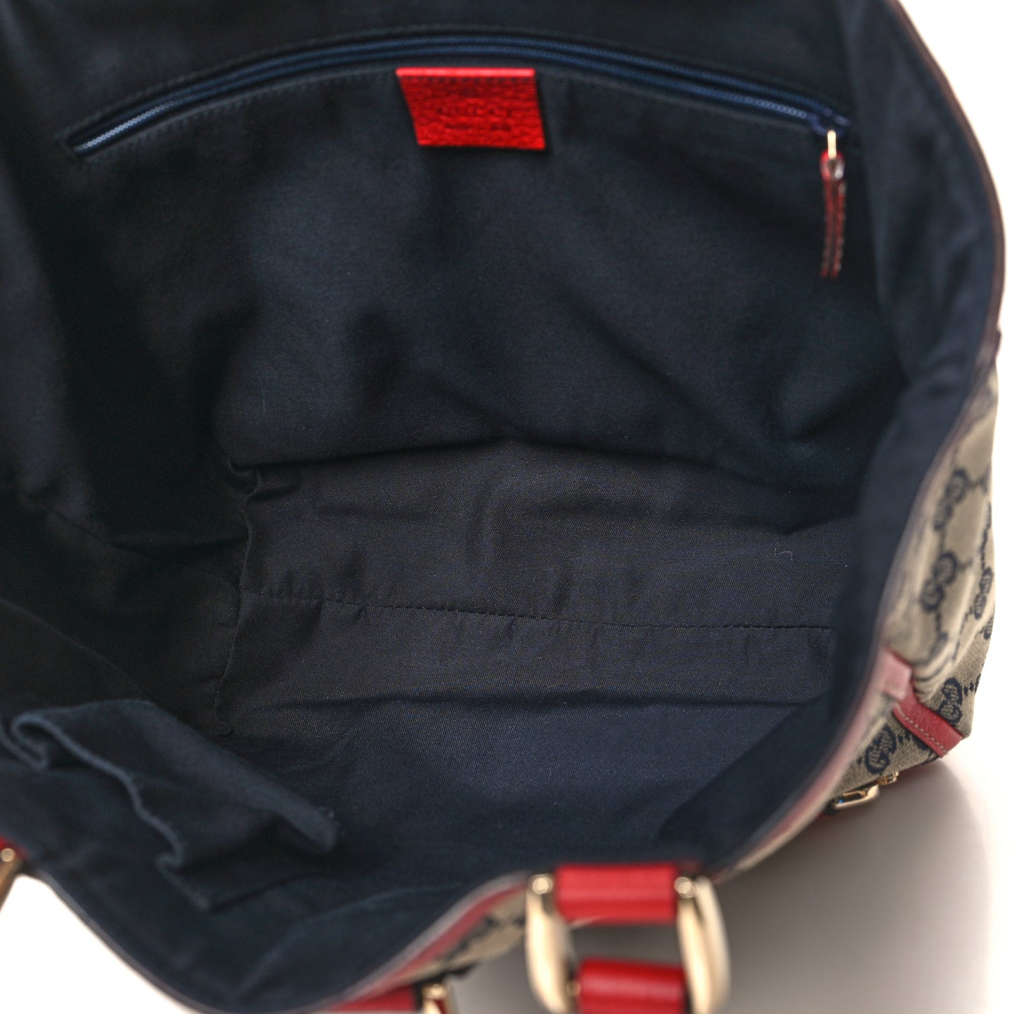 Monogram Small Abbey Tote Navy Red