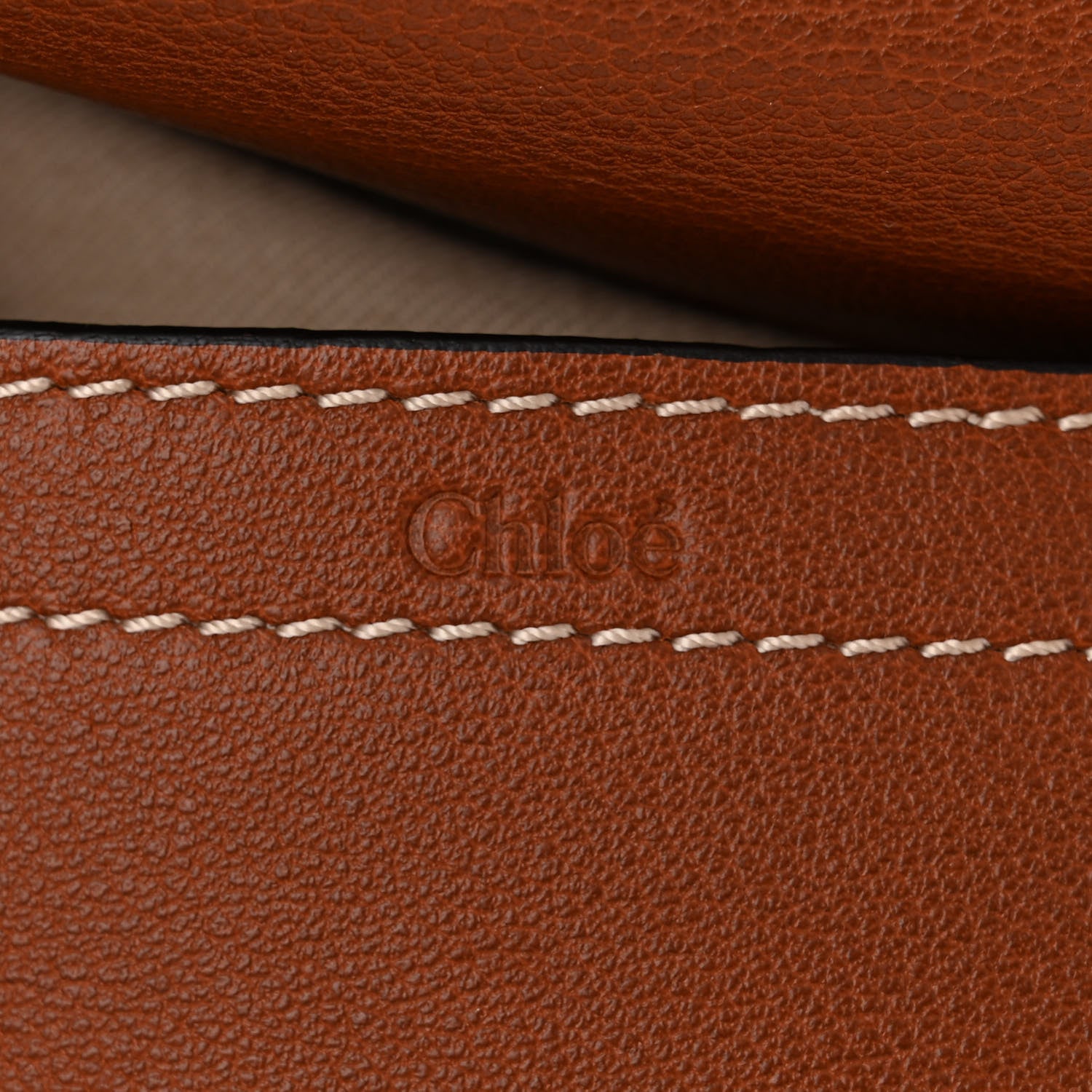 Chloe Calfskin Shearling Medium Marcie Saddle Bag Bag Tan 6 of 13