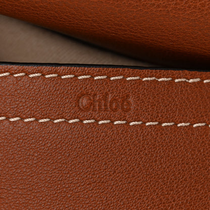 Chloe Calfskin Shearling Medium Marcie Saddle Bag Bag Tan 6 of 13