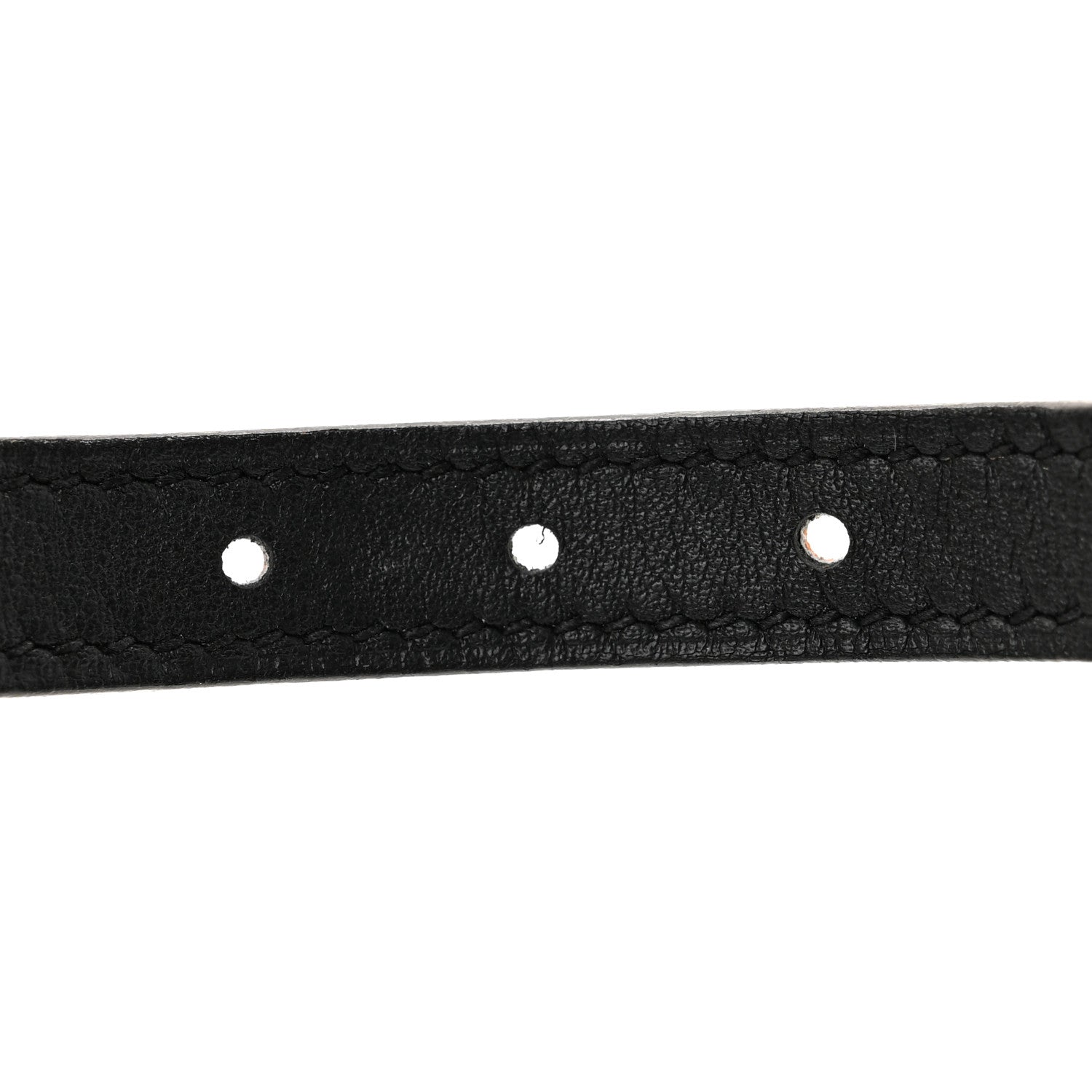 Hermes Swift Epsom 13mm Clou de Selle Belt 80 Black Orange 4 of 5
