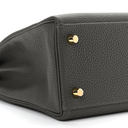 Hermes Togo Kelly Retourne 25 Vert De Gris 10 of 12