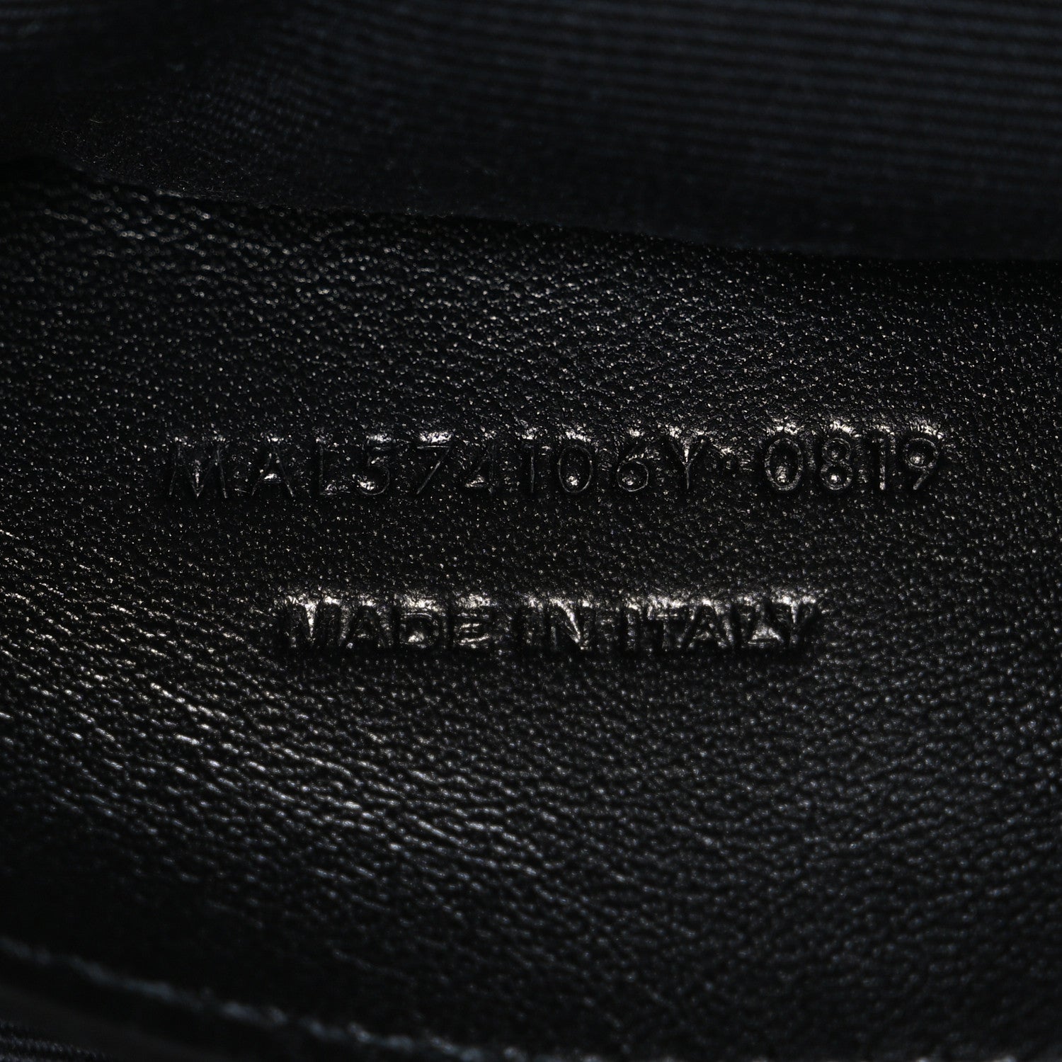 Saint Laurent Calfskin Crocodile Embossed West Hollywood Monogram Fold-Over Dark Brown 6 of 9