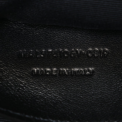 Saint Laurent Calfskin Crocodile Embossed West Hollywood Monogram Fold-Over Dark Brown 6 of 9