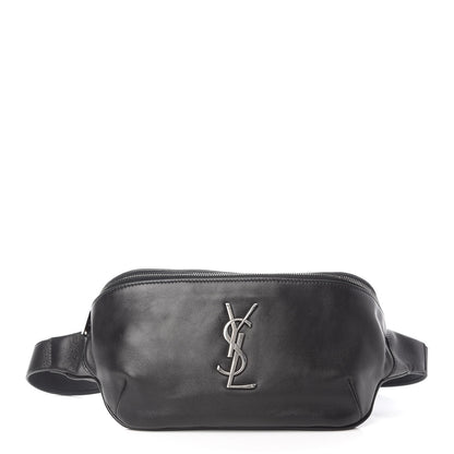 Saint Laurent Grain De Poudre Monogram Belt Bag Black 1 of 9