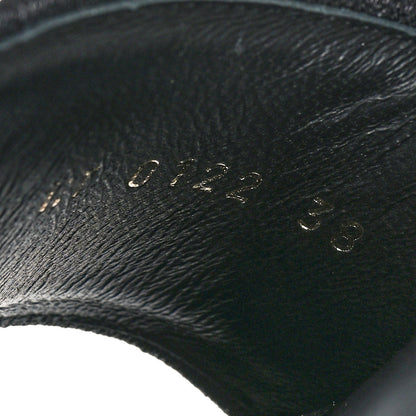 Christian Dior Canvas Crystal Embroidered Dway 40mm Slide Sandals 38 Black 7 of 8