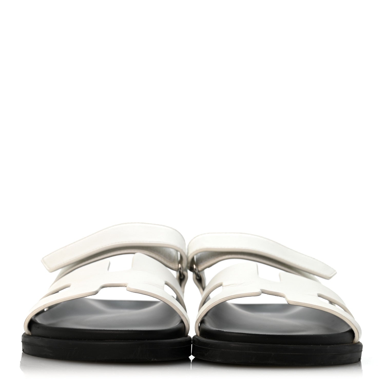 Hermes Calfskin Womens Chypre Sandals 37.5 White 3 of 11