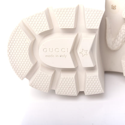 Gucci Calfskin Nappa Rhombus Quilted Trip Ankle Boots 39 Great White 9 of 11