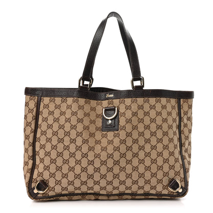 Gucci Monogram Large Abbey Tote Dark Brown 1 of 12
