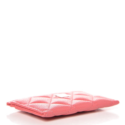 Chanel Caviar Quilted Card Holder Pink 4 of 9