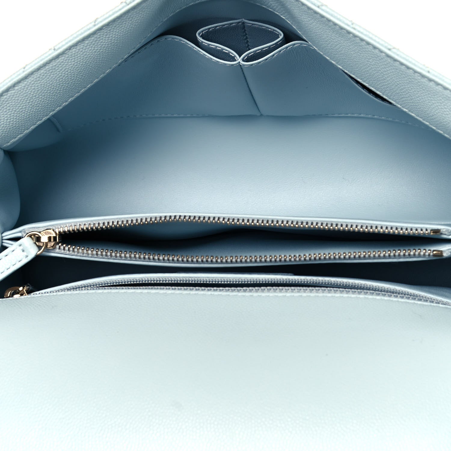 Chanel Caviar Quilted Small Coco Handle Flap Light Blue 5 of 14