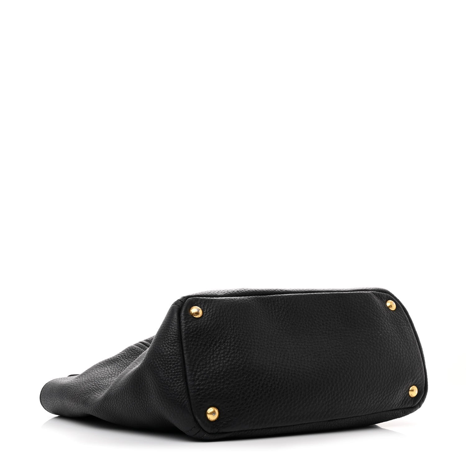 Prada Vitello Daino Side Pocket Tote Black 4 of 10
