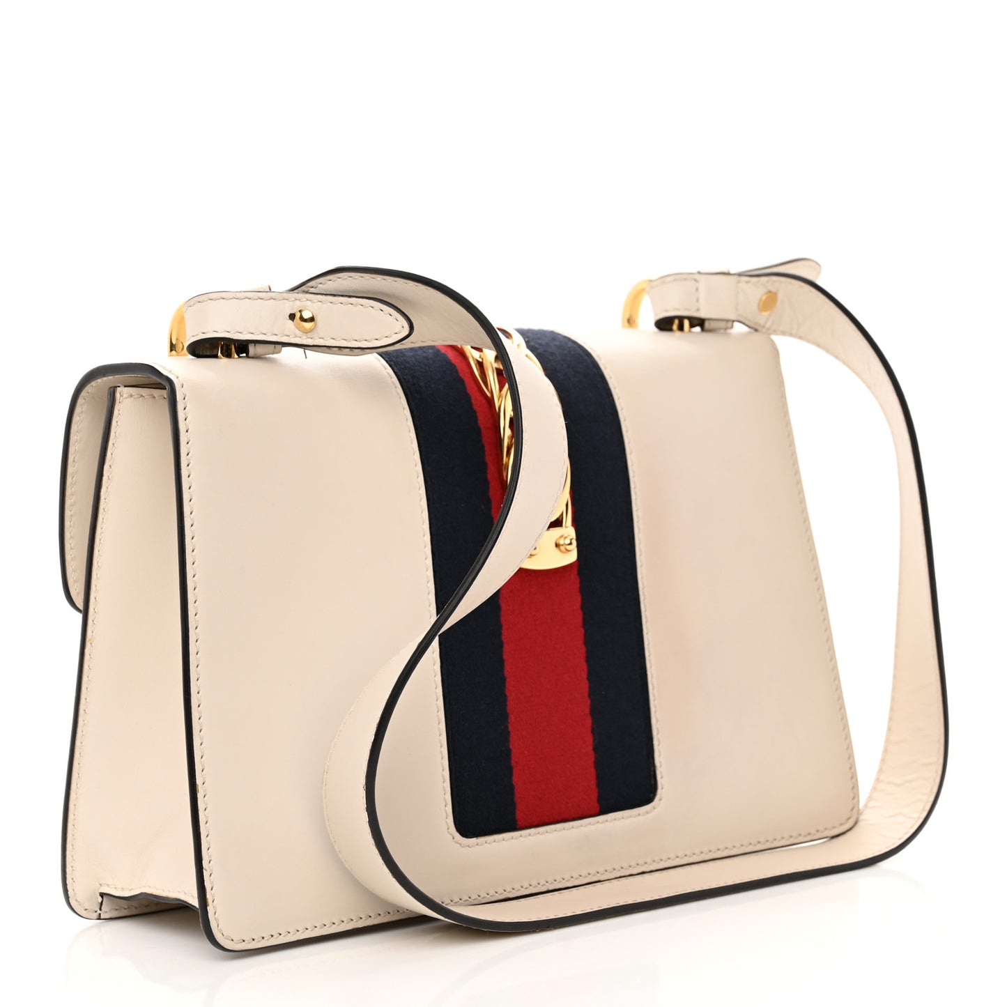 Calfskin Small Sylvie Shoulder Bag Off White