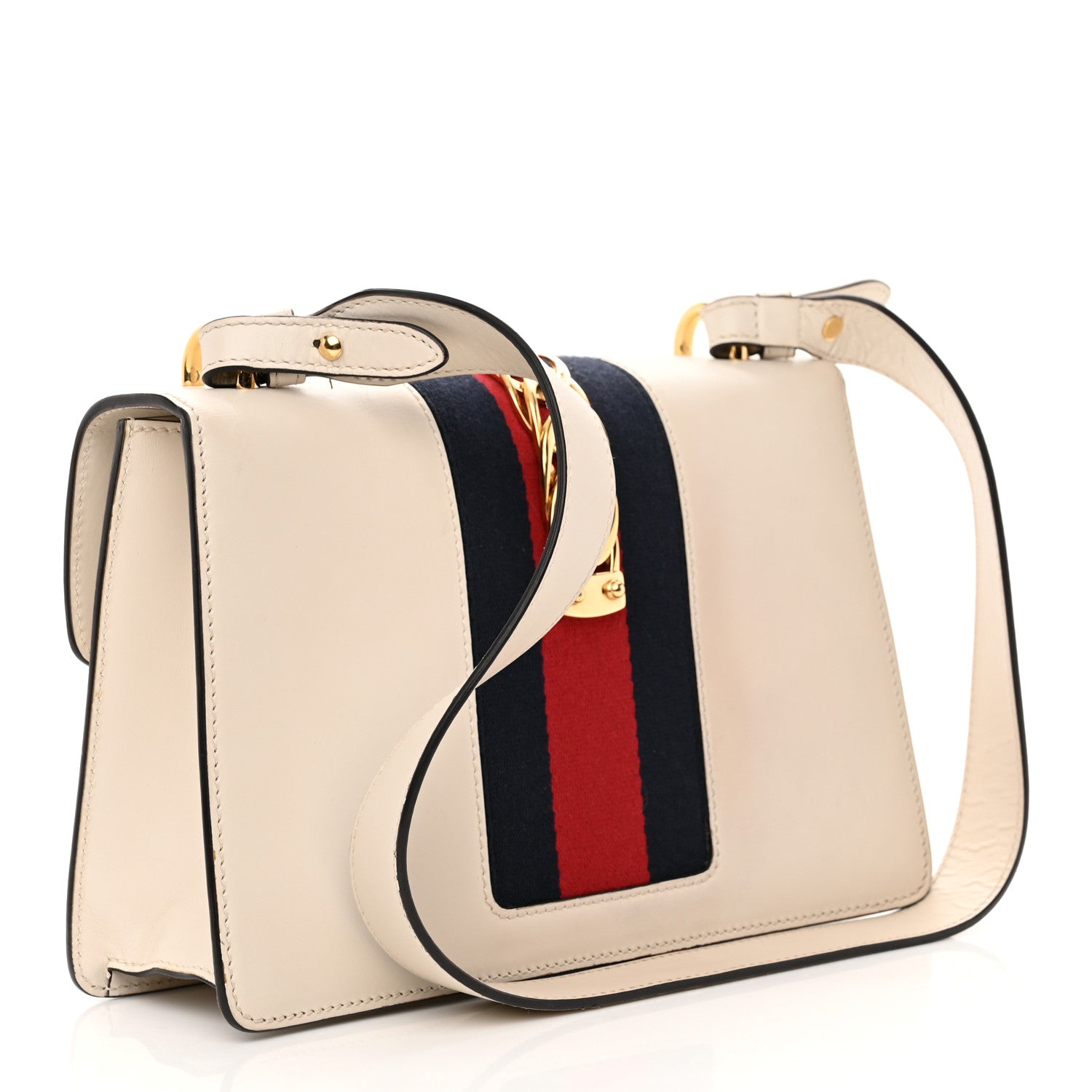 Gucci Calfskin Small Sylvie Shoulder Bag Off White 3 of 24