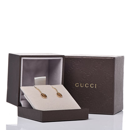 Gucci 18K Yellow Gold Running G Drop Earrings 5 of 5