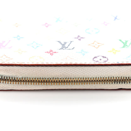 Louis Vuitton Monogram Multicolor Zippy Coin Purse Wallet White Litchi 12 of 17