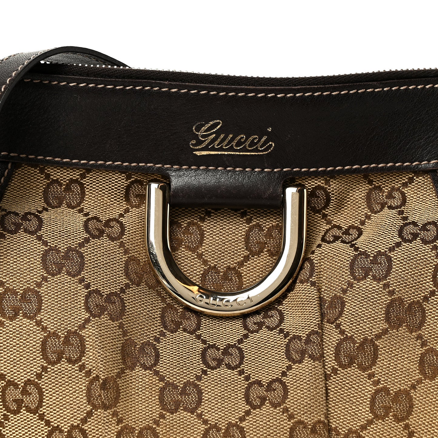 Monogram Small D Gold Ring Messenger Dark Brown