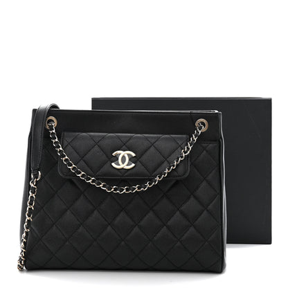 Chanel Caviar Quilted In Out Flap Shopping Tote Black 12 of 12