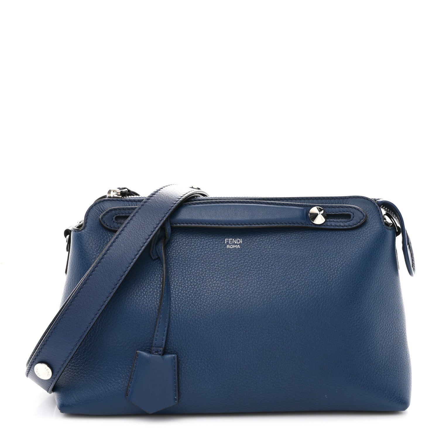 Fendi Vitello Dolce Medium By The Way Boston Bag Blue 1 of 13