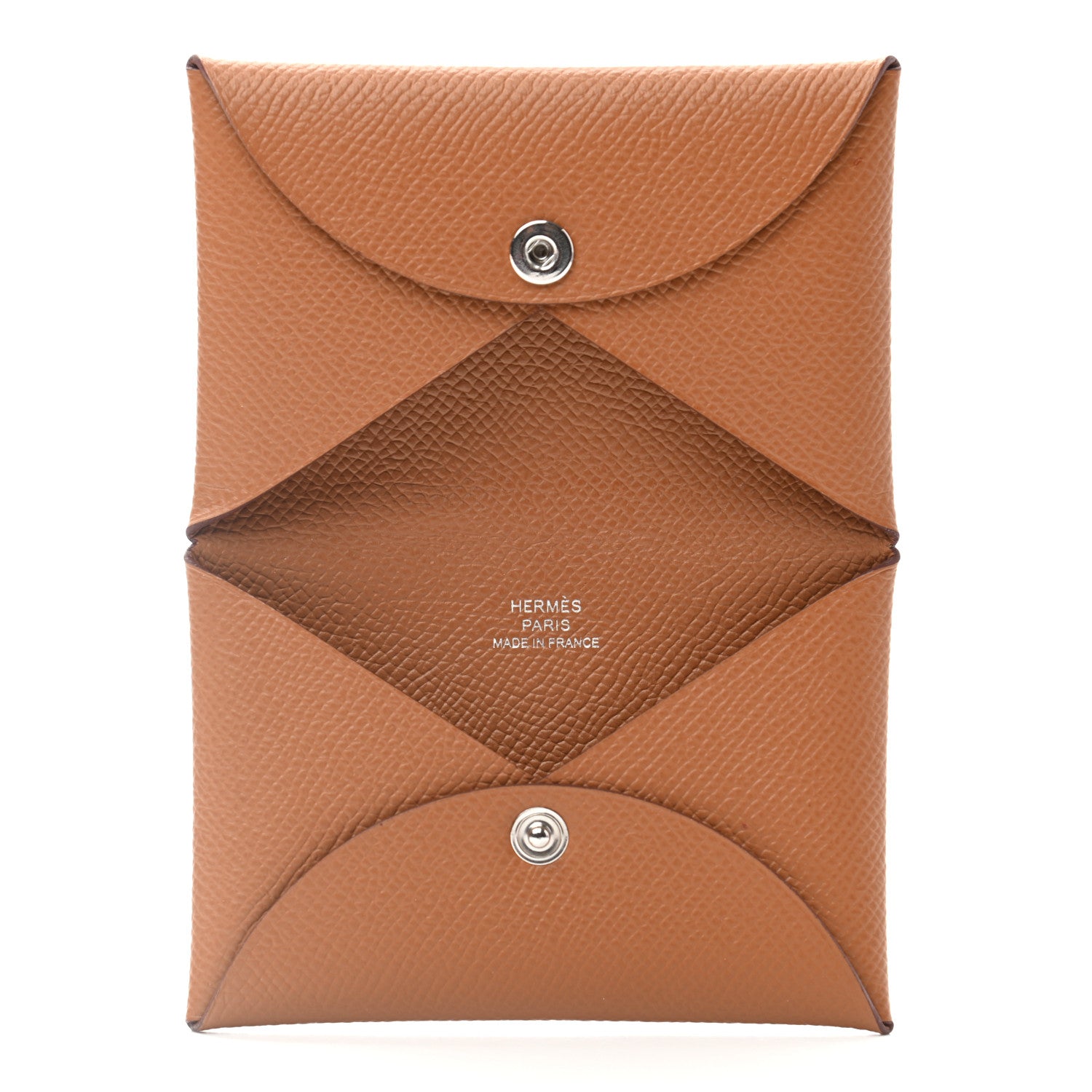 Hermes Epsom Calvi Card Case Gold 5 of 7