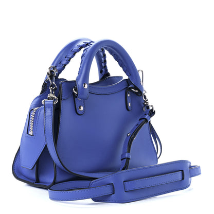 Balenciaga Smooth Calfskin Neo Classic Silver Hardware Mini City Bleu 3 of 11