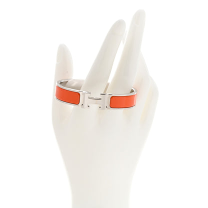 Hermes Enamel Narrow Clic Clac H Bracelet PM Orange 2 of 6