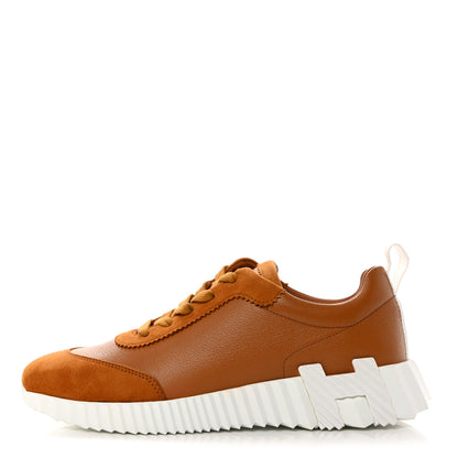 Hermes Sport Goatskin Suede Goatskin Womens Bouncing Sneakers 38 Naturel 1 of 8