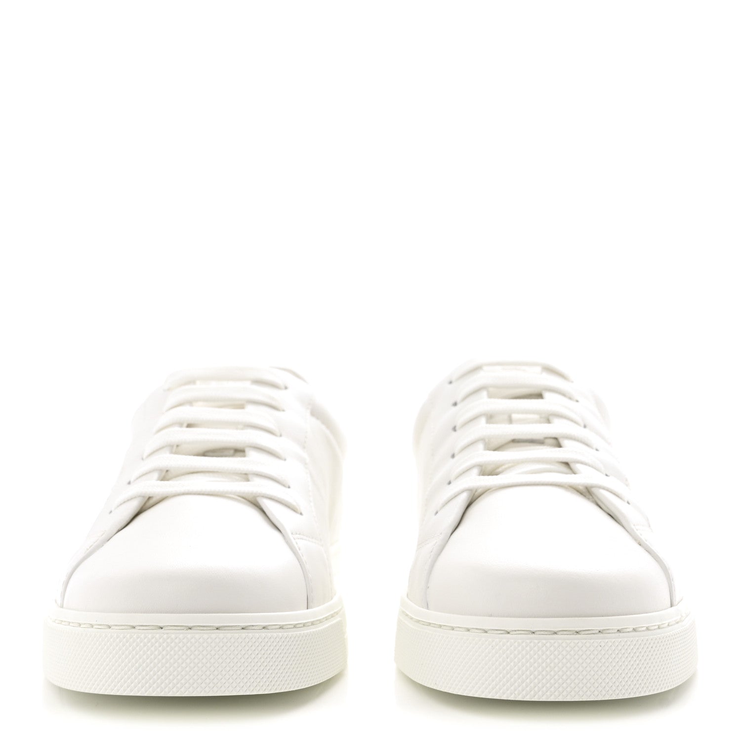Fendi Vitello Karligraphy Embossed Womens Low Top Sneakers 36.5 White 3 of 10