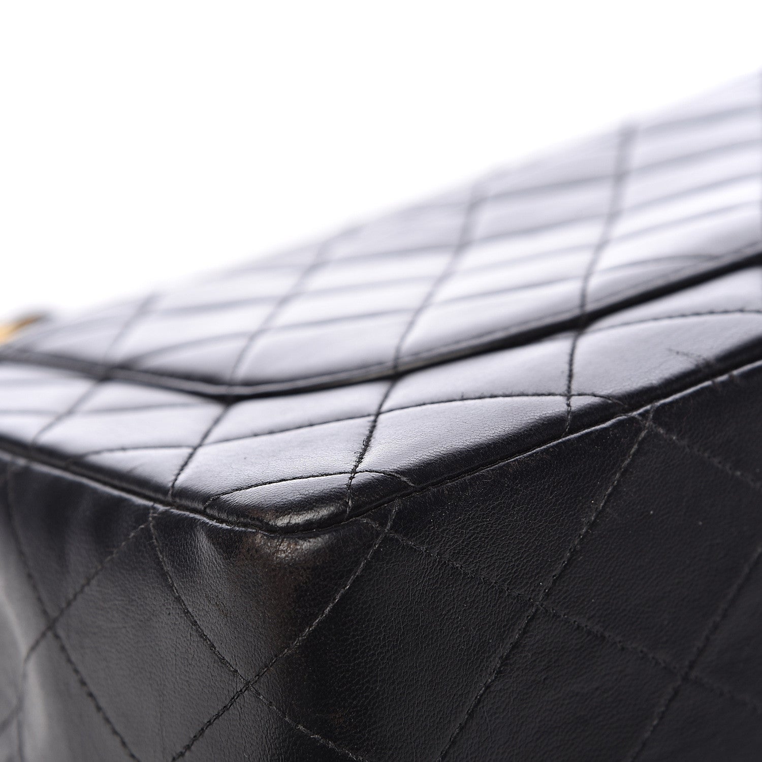 Chanel Lambskin Quilted Jumbo Single Flap Black 12 of 17