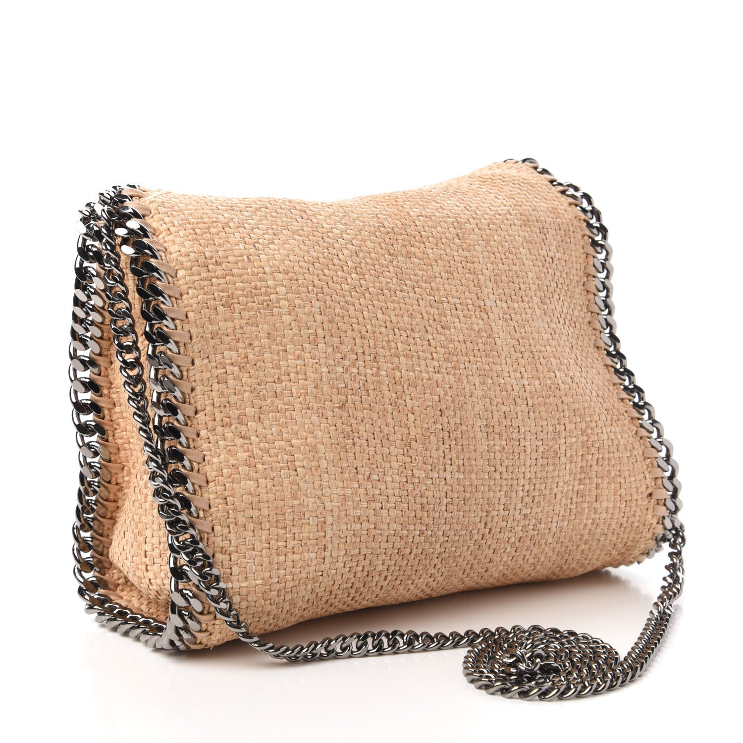 Stella McCartney Raffia Mini Falabella Fold Over Tote Natural 3 of 9