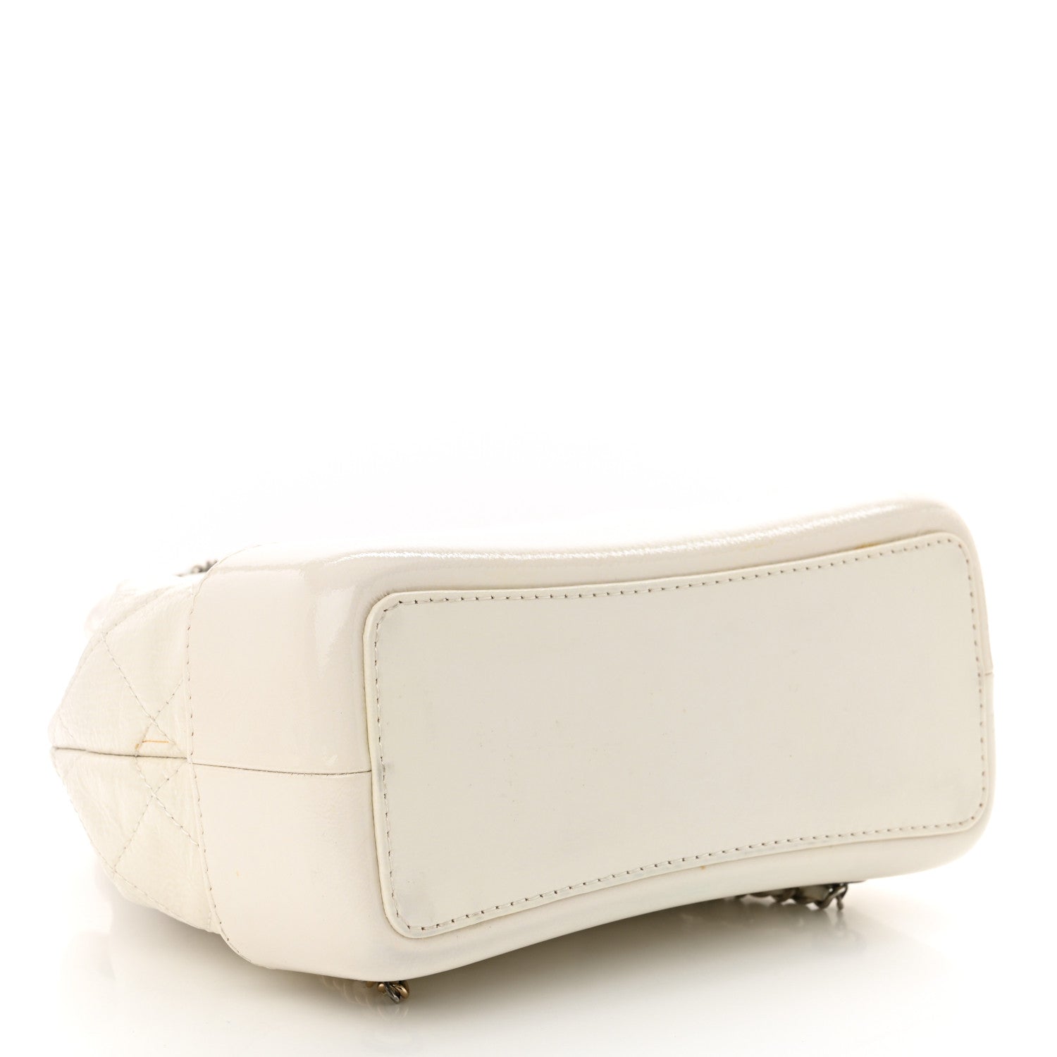 Chanel Patent Goatskin Quilted Small Gabrielle Backpack White 4 of 13