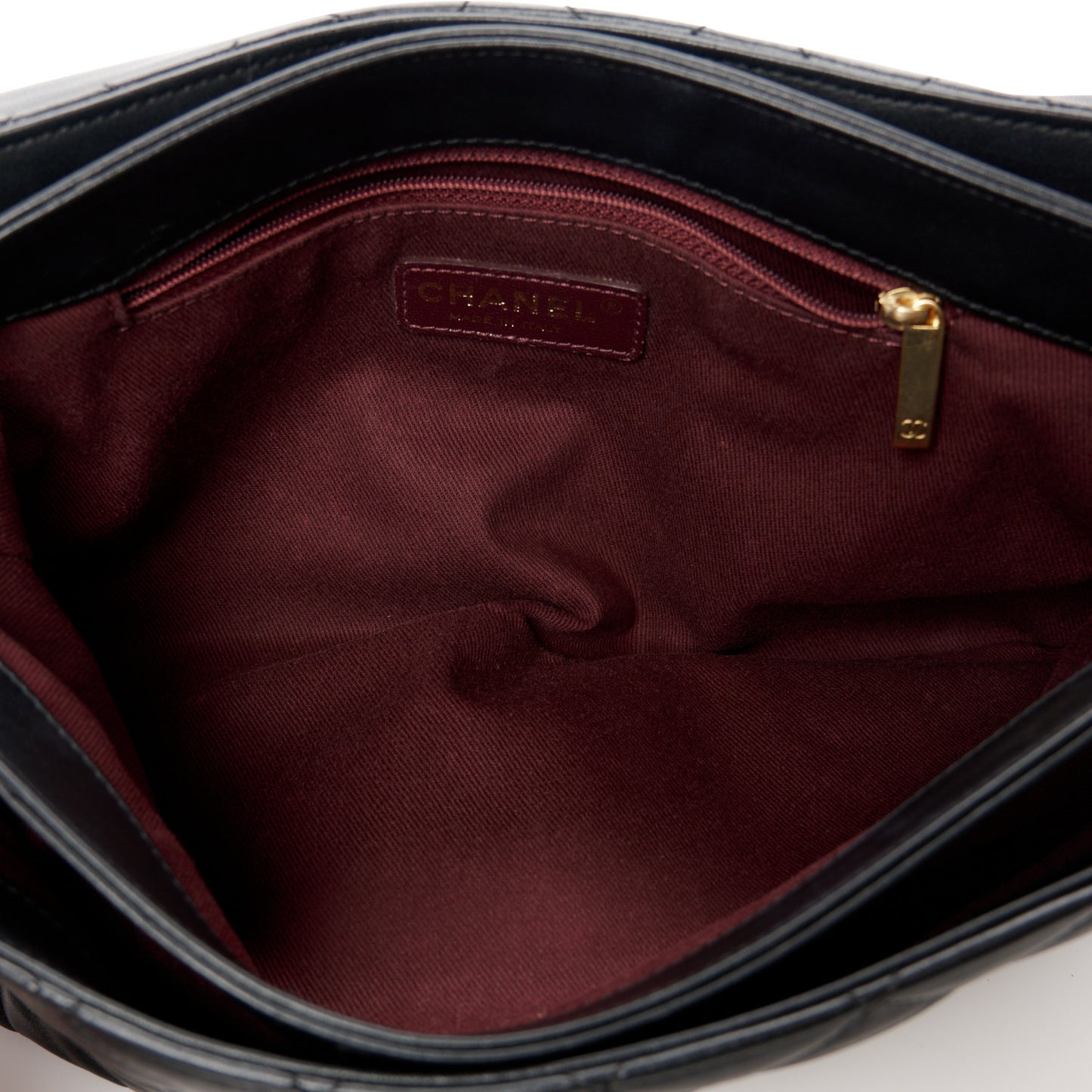 Calfskin Quilted Jumbo Soft Elegance Flap Black
