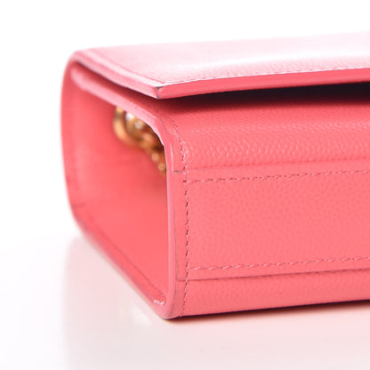 Saint Laurent Grain De Poudre Small Monogram Kate Satchel Rose Clair 7 of 12