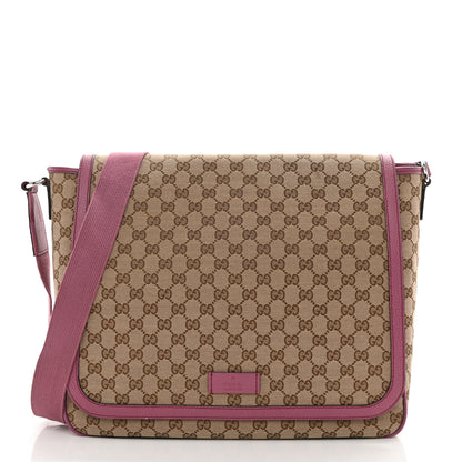 Gucci Monogram Convertible Diaper Bag Beige Peonia Flower 3 of 14