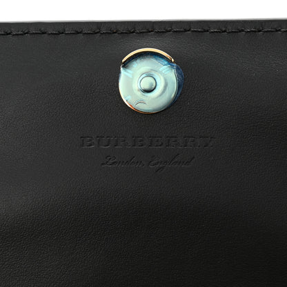 Burberry Derby Calfskin House Check Wallet On Chain Black 6 of 9