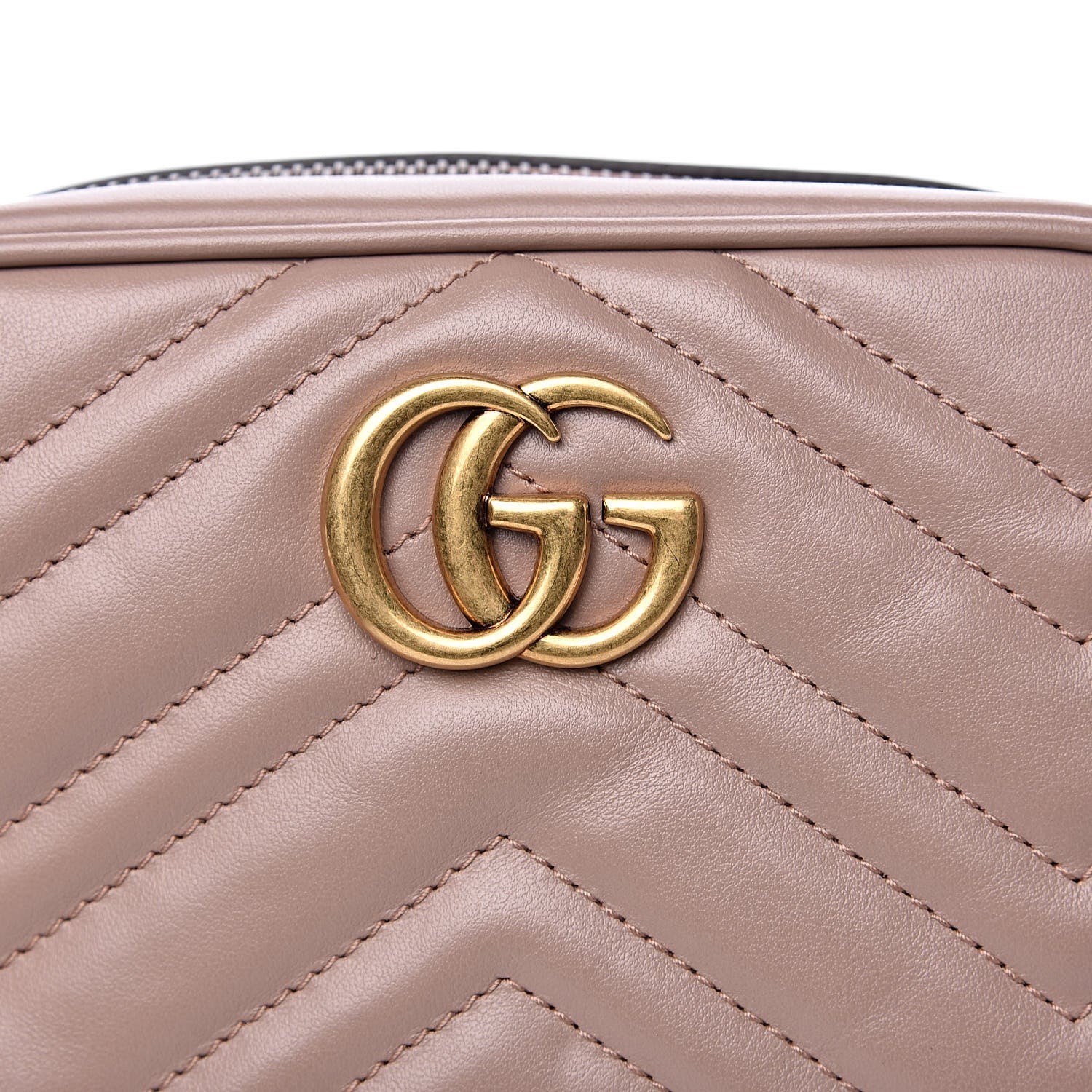 Gucci Calfskin Matelasse Mini GG Marmont Chain Shoulder Bag Porcelain Rose 11 of 11