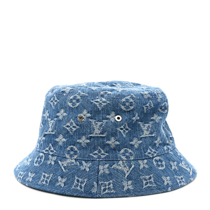 Louis Vuitton Monogram Denim Transformable Bob Bucket Hat 58 Blue 6 of 13