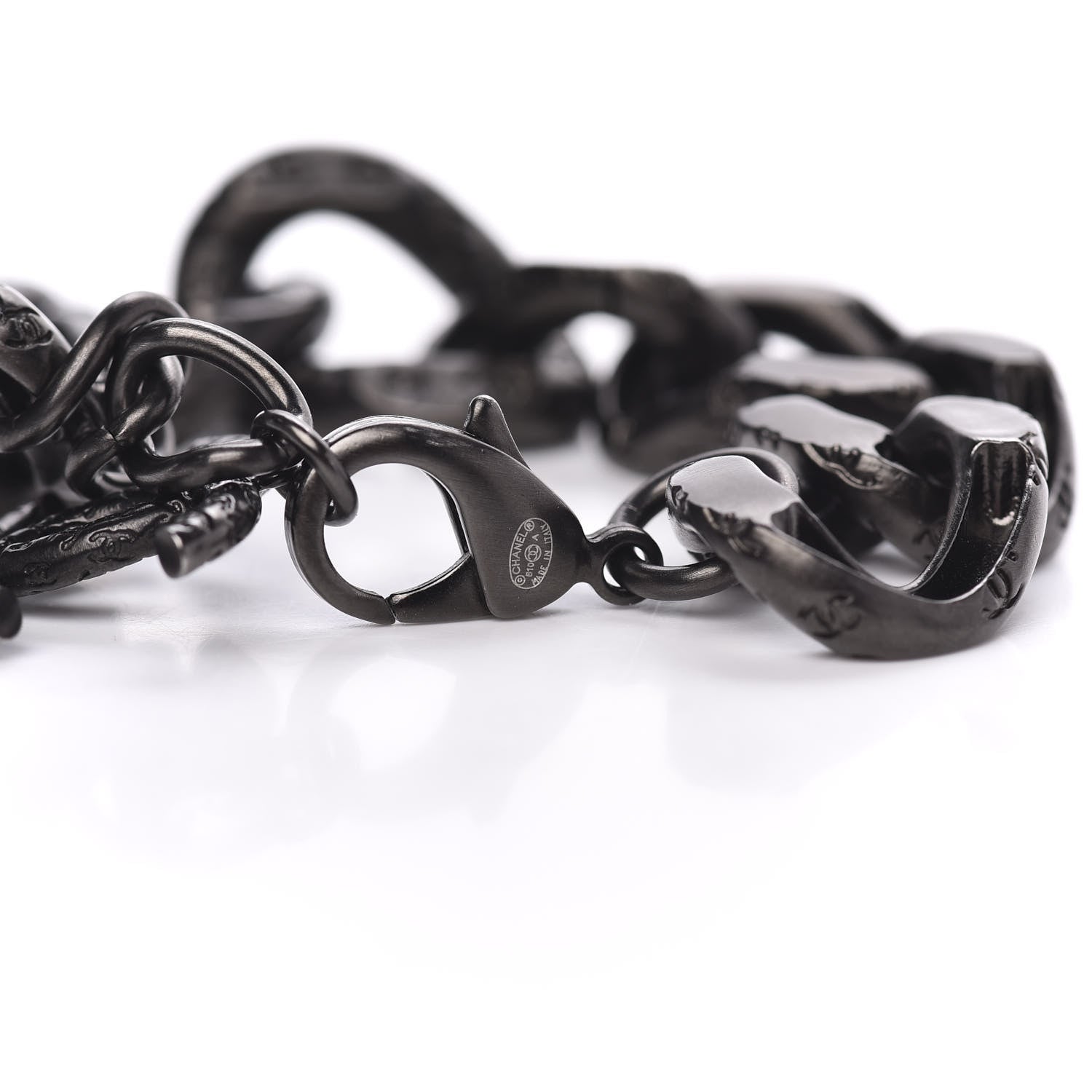 Chanel Chain Link CC Bracelet Dark Silver 4 of 4