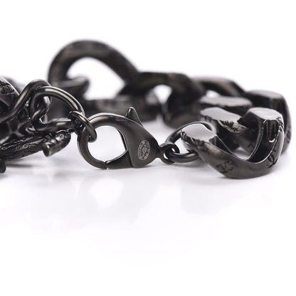 Chanel Chain Link CC Bracelet Dark Silver 4 of 4