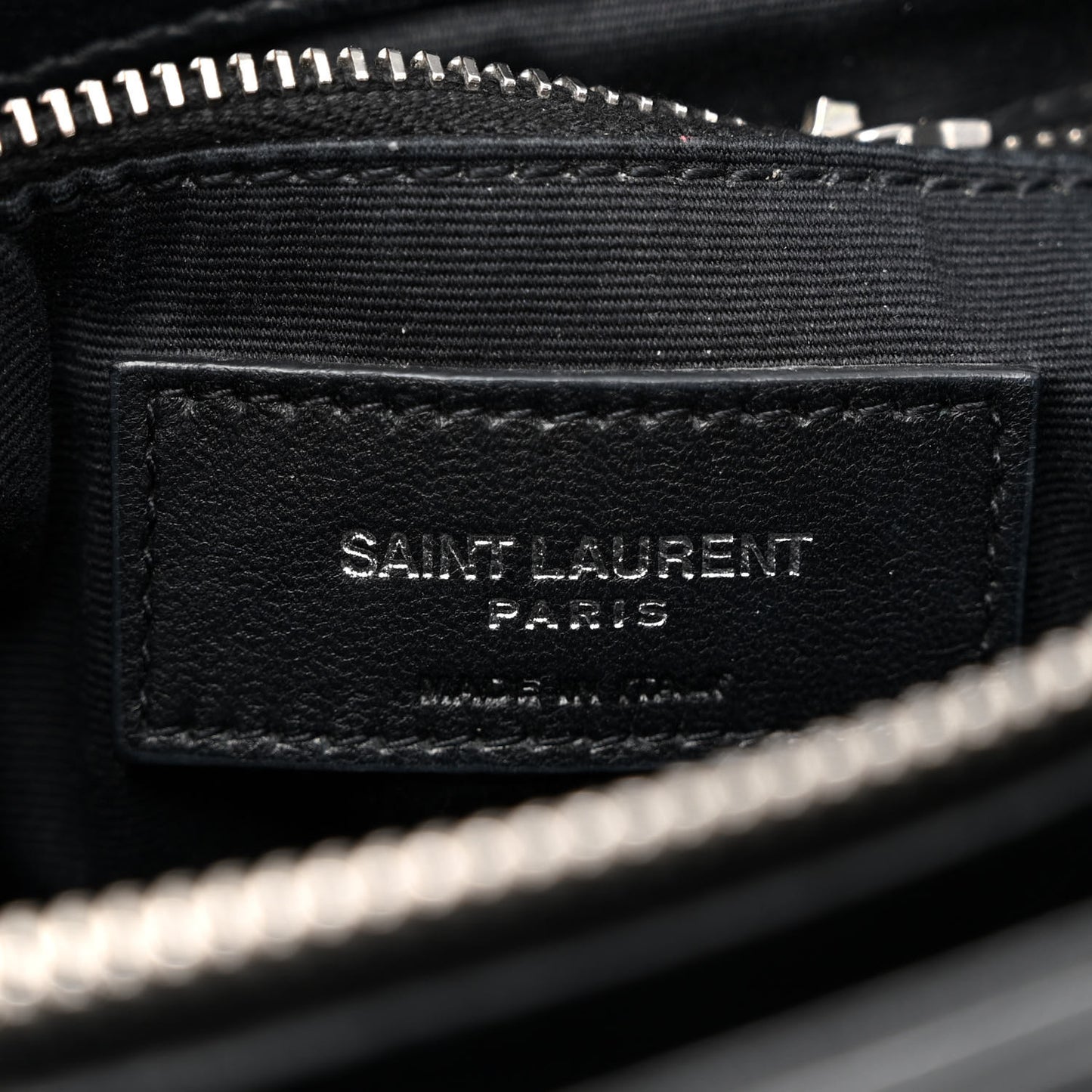 Calfskin Y Quilted Monogram Medium Loulou Chain Satchel Black