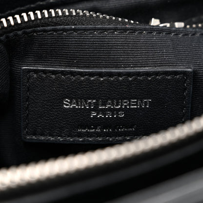 Saint Laurent Calfskin Y Quilted Monogram Medium Loulou Chain Satchel Black 7 of 22