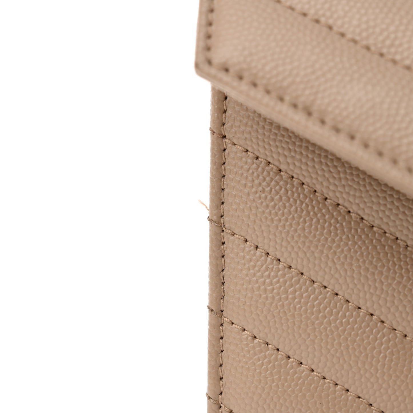 Grain De Poudre Matelasse Chevron Monogram Chain Wallet Nude Powder
