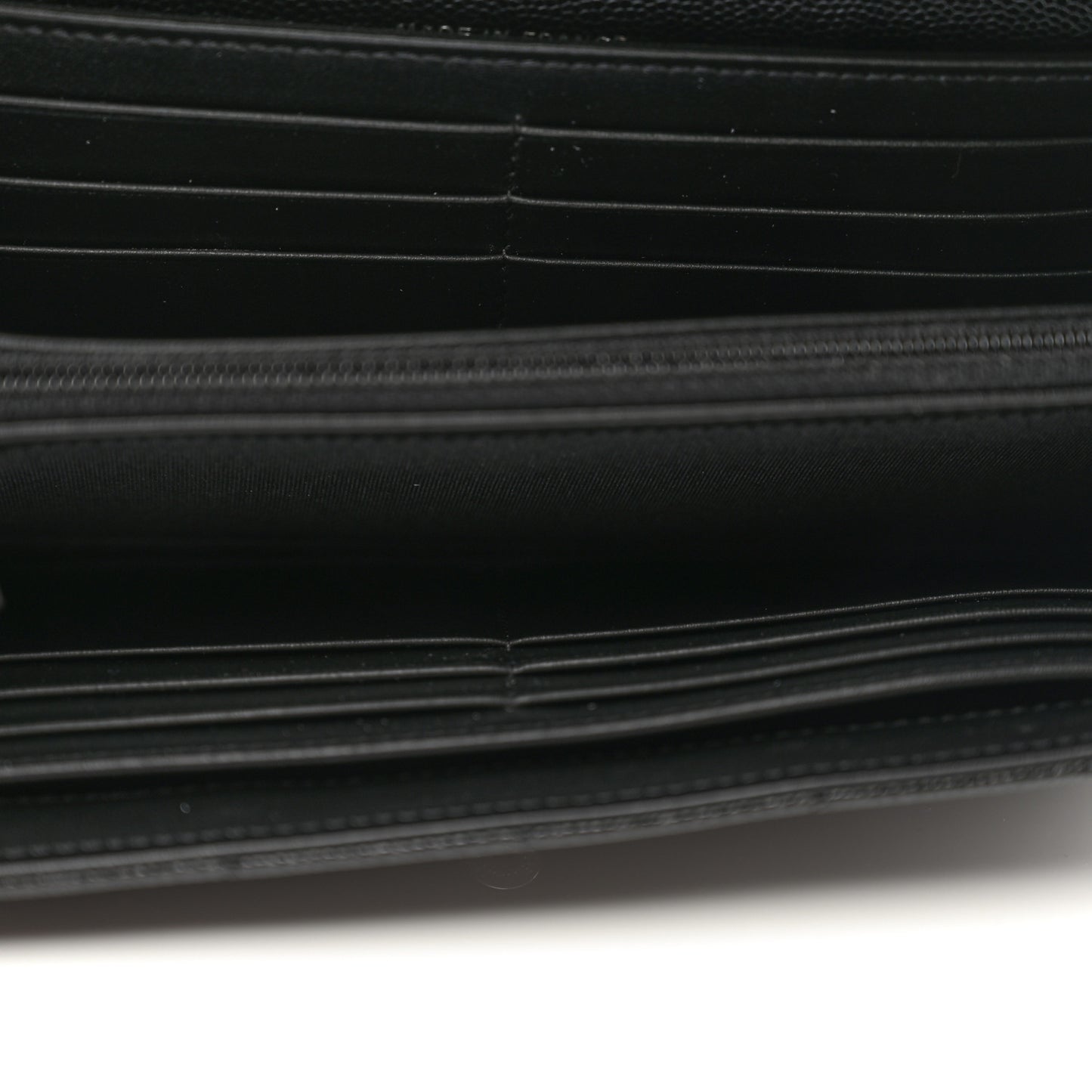 Caviar Quilted Large Boy Gusset Flap Wallet Black
