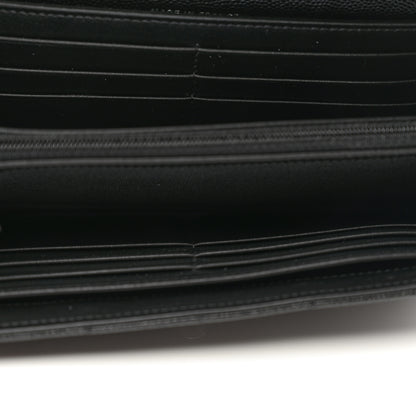 Chanel Caviar Quilted Large Boy Gusset Flap Wallet Black 5 of 10