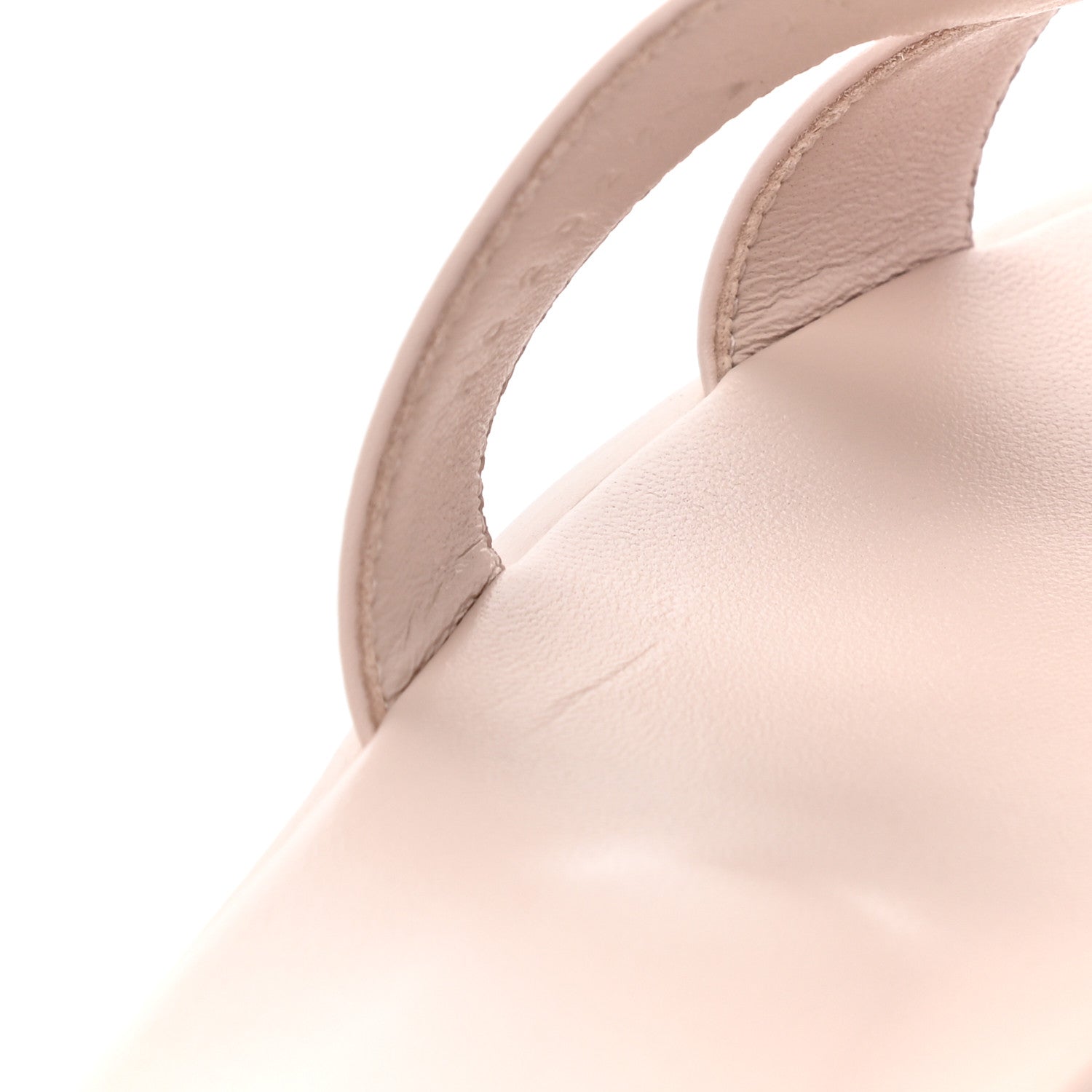 Hermes Box Calfskin Oran Sandals 38 Rose Pale 8 of 10