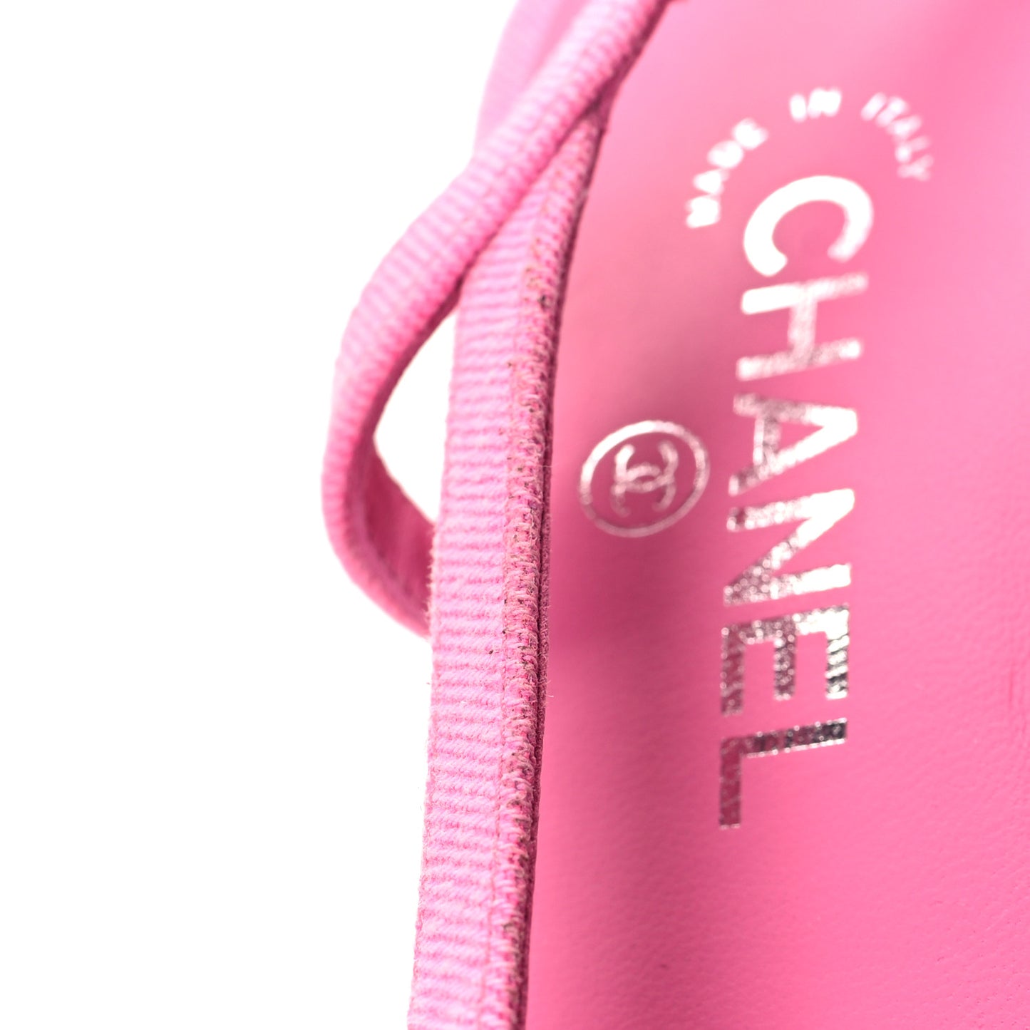 Denim Cap Toe CC Slingback Flat 36.5 Neon Pink